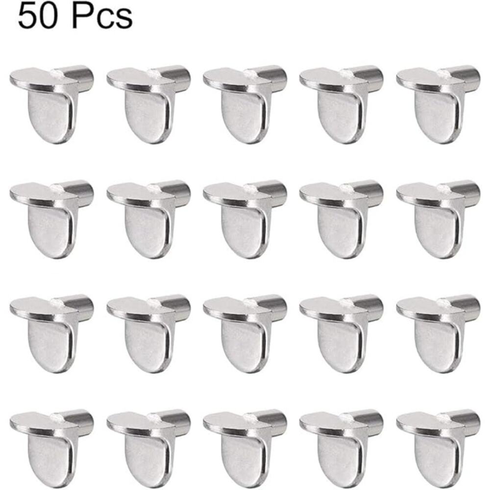 Uxcell 5mm L-Shape Shelf Support Pegs - 50 Piece Set